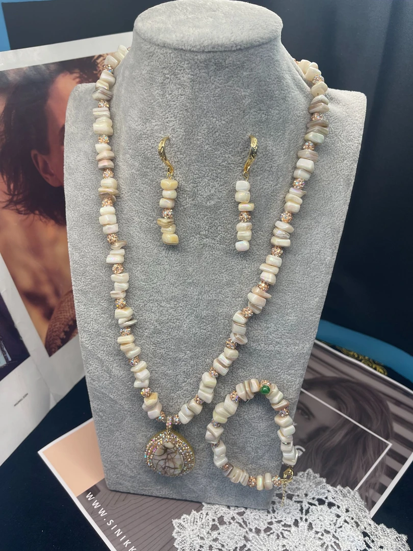 非金属仿珍珠项链 仿珍珠项链项链项链DELZOK三件套长款百搭手工