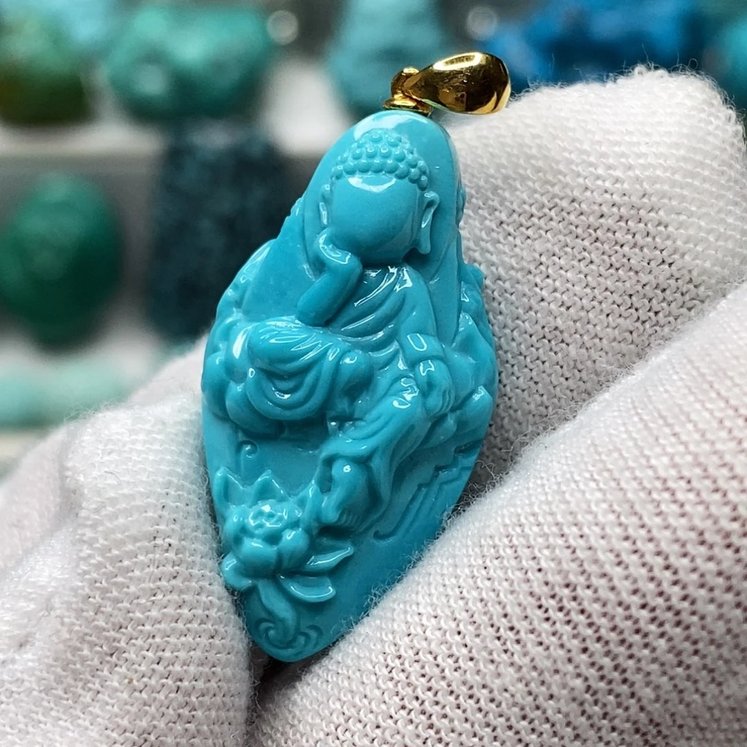 绿松石未镶嵌天然原矿 地大质检