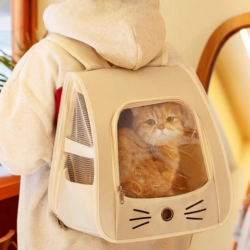 【猫咪出行】猫包大容量可视窗透气猫咪双肩包狗狗背包外出便携包