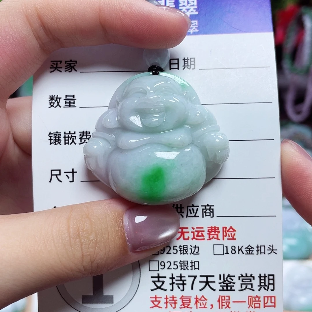 翡翠未镶嵌颈饰佛公09