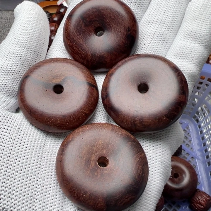 木海南红降平安扣1.0厚度