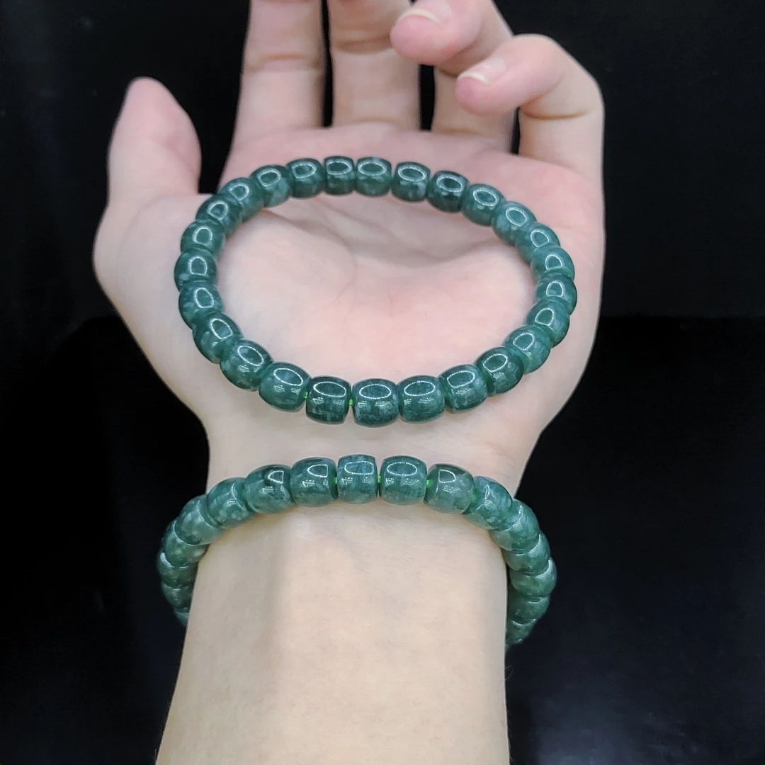 【李想精选】翡翠直切单圈手串GS【多样性发其一】约7mm