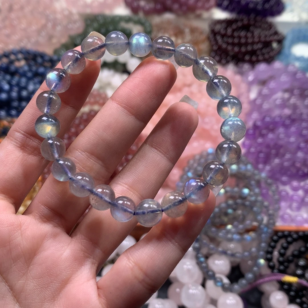 未镶嵌手链水晶灰月光卡8
