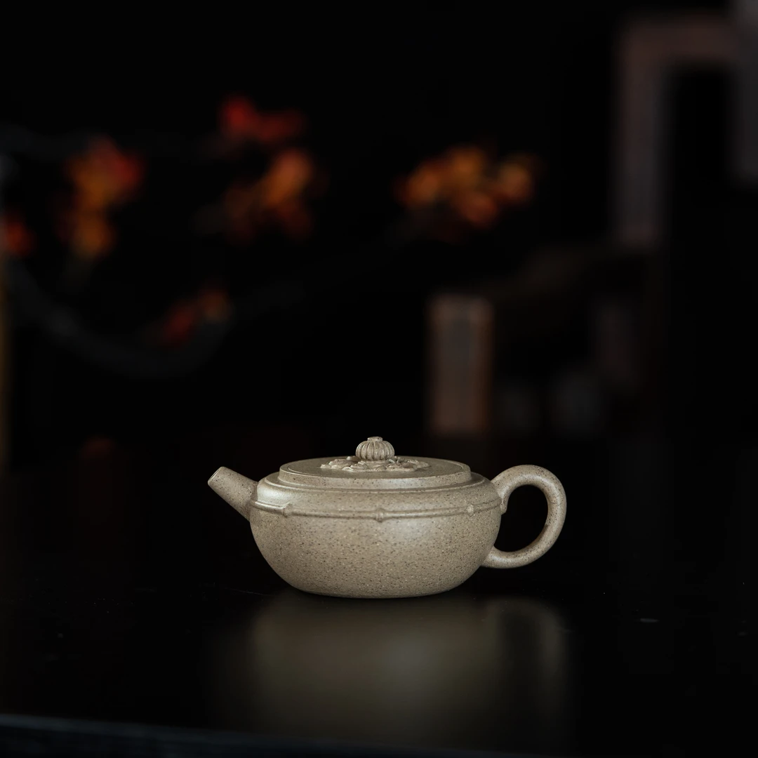 竹节祥云 陈洁制 天茶星 145cc 家用紫砂壶