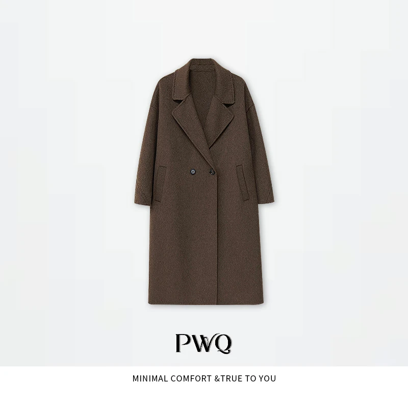 【典藏大衣】大衣绒翻领长袖羊毛长款外套PYF-25122815-DD