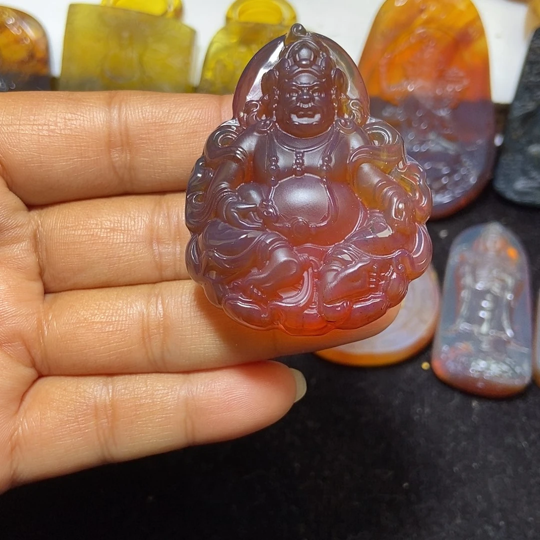 琥珀未镶嵌颈饰缅甸天然琥珀吊坠