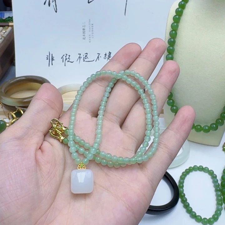 手链18K金镶嵌和田玉