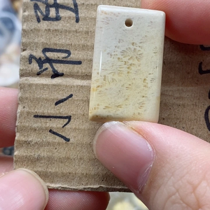 硅化珊瑚（珊瑚玉）颈饰未镶嵌小*