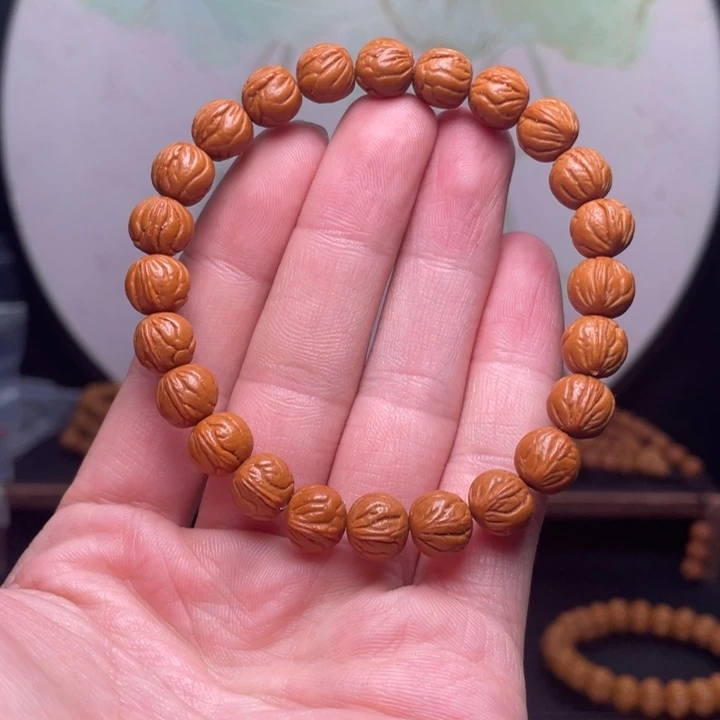 桃核手串10玉龙脊手串