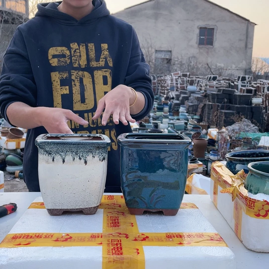 宜兴紫砂粗陶花盆