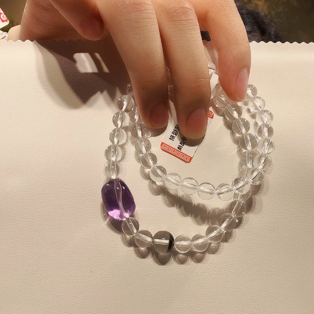 水晶手串未镶嵌白水晶