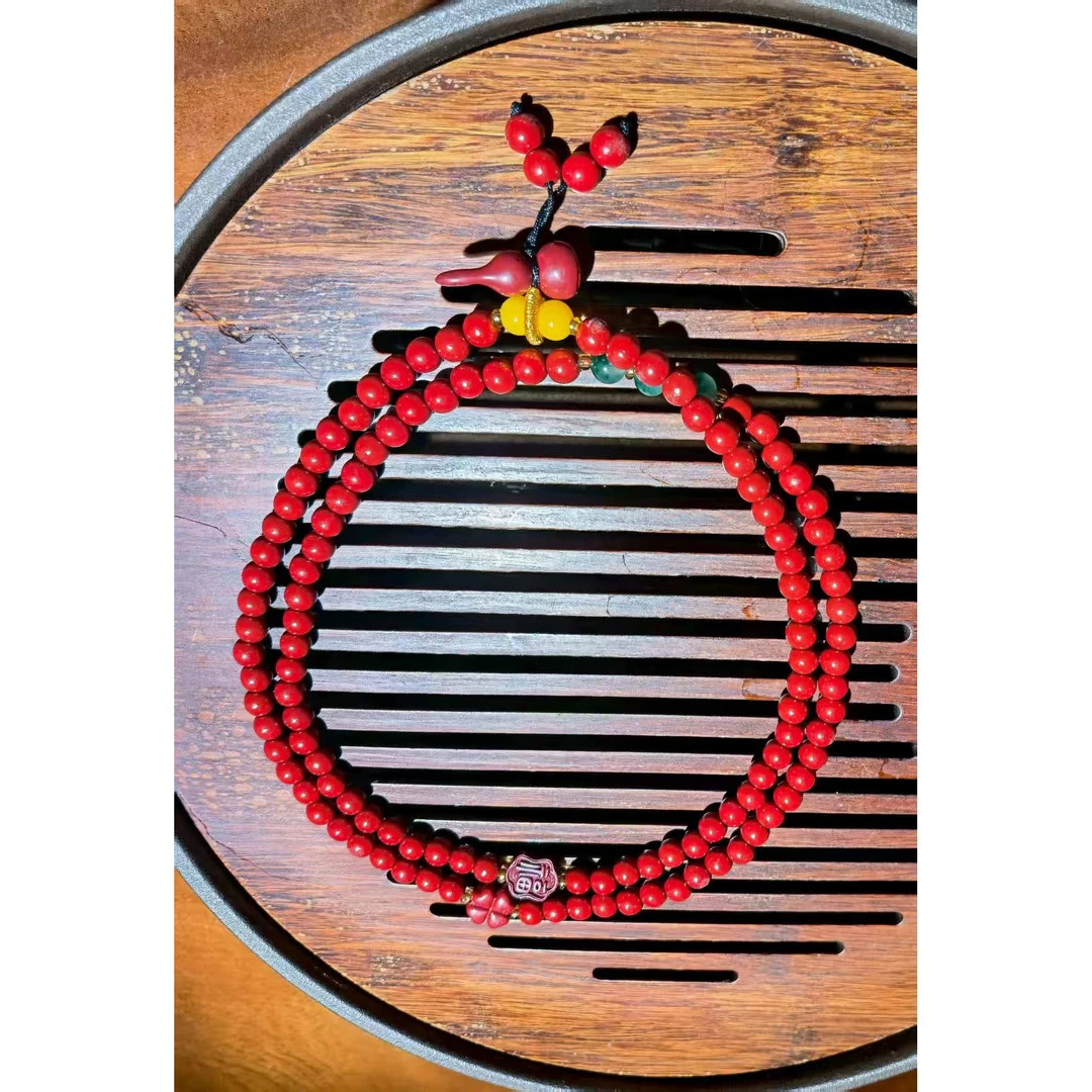 含辰砂工艺品S0989朱砂+葫芦项链