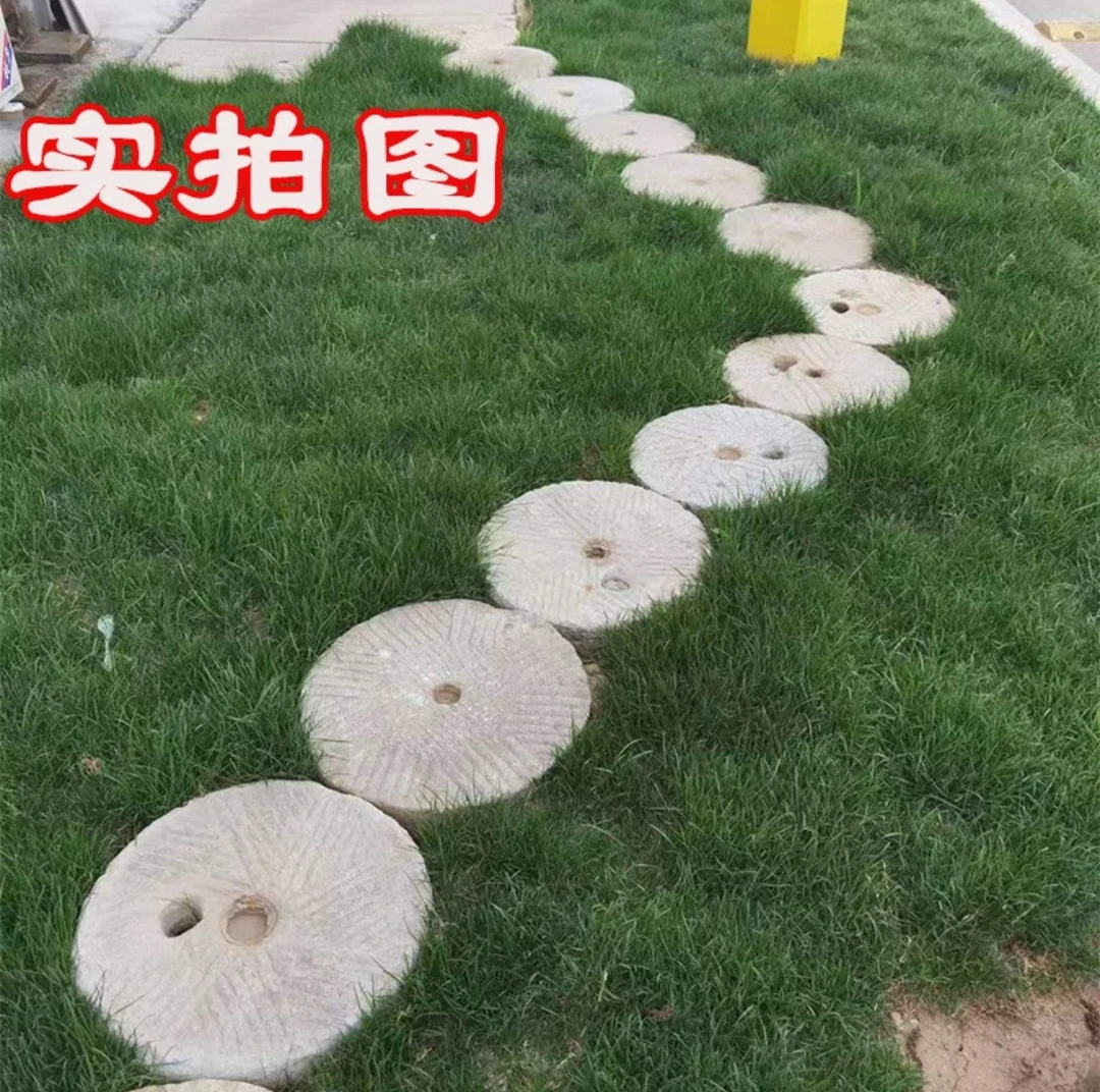 石雕复古家用老石磨石磨盘石槽石臼石磙子园林建设