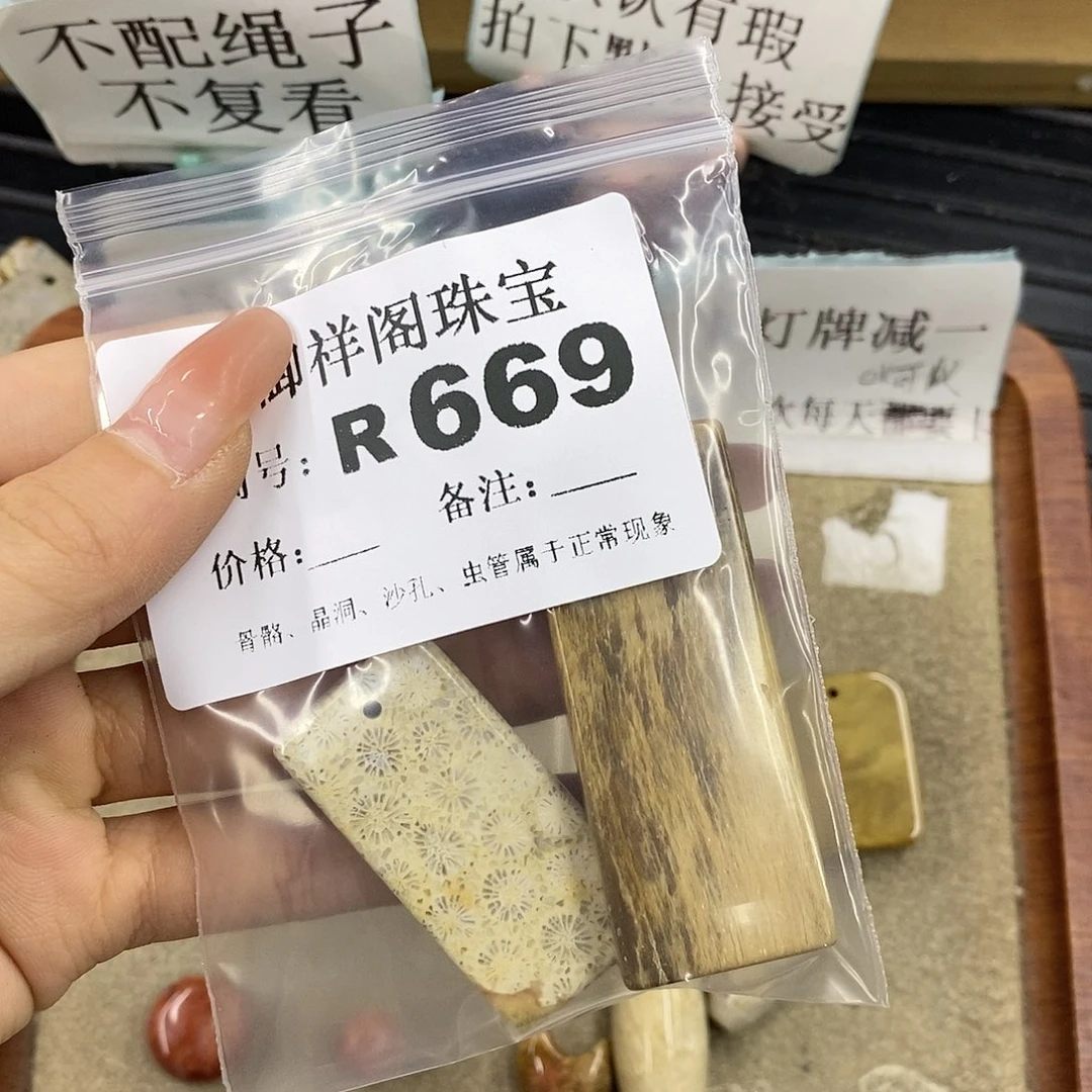 硅化珊瑚（珊瑚玉）未镶嵌颈饰潇**绽