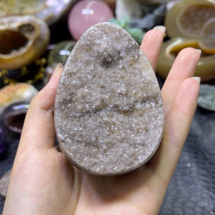 未镶嵌水晶发饰粉晶蛋