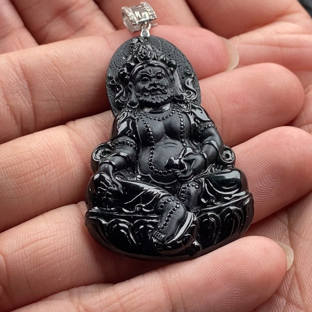 颈饰未镶嵌翡翠黄财神