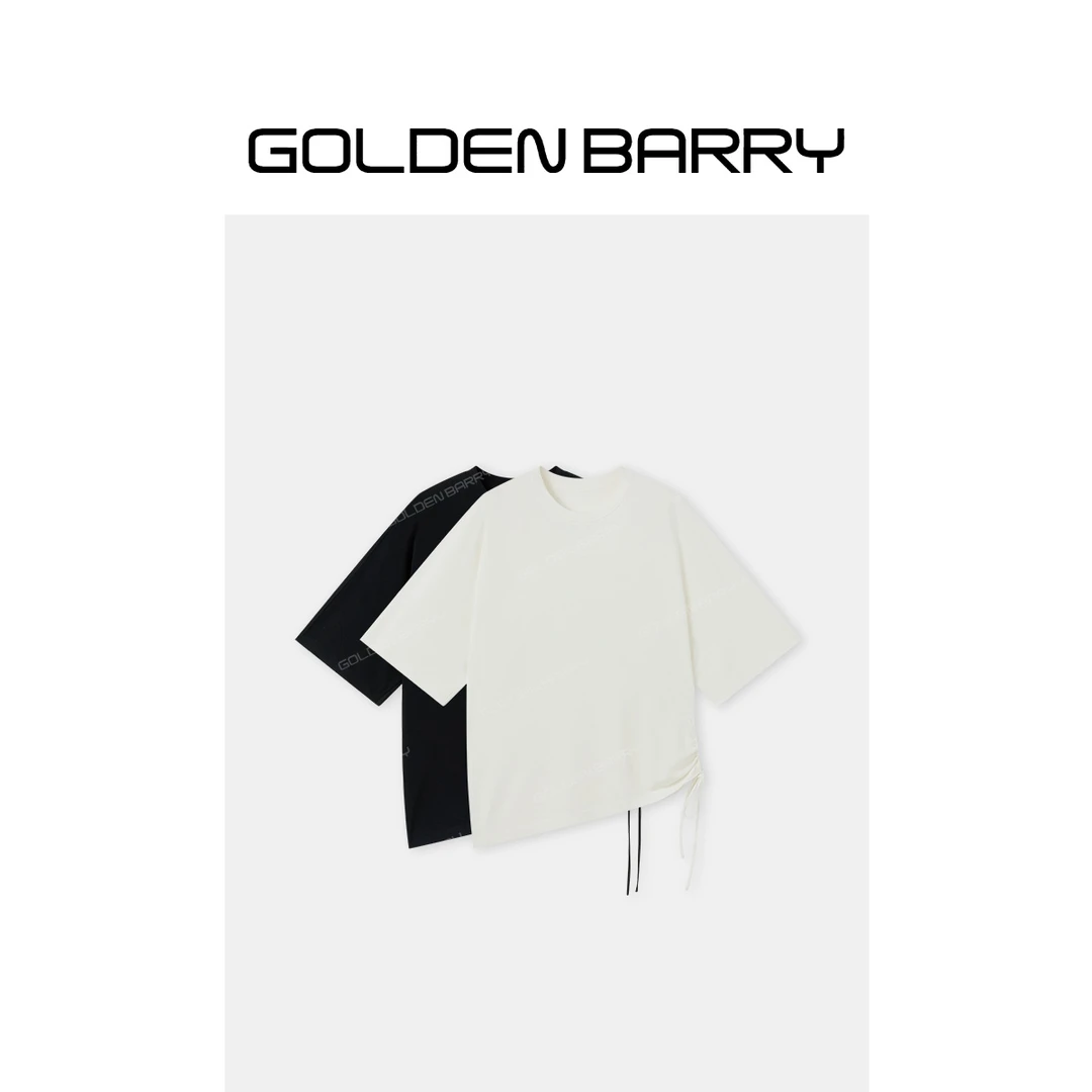 GOLDENBARRY连肩宽松设计感T恤GB061001001