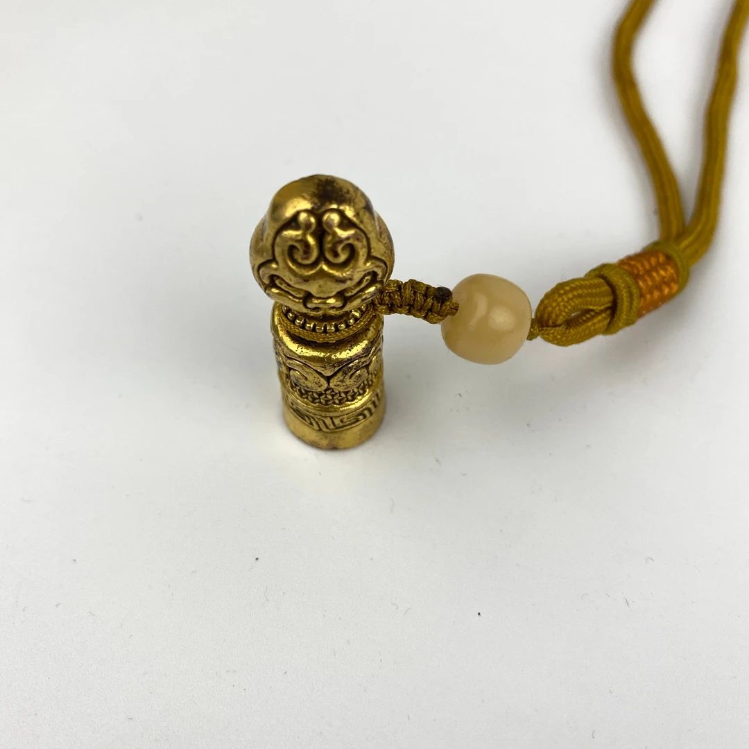 ZBM·20世纪前期铜鎏金藏印37mm34gZBM25121937