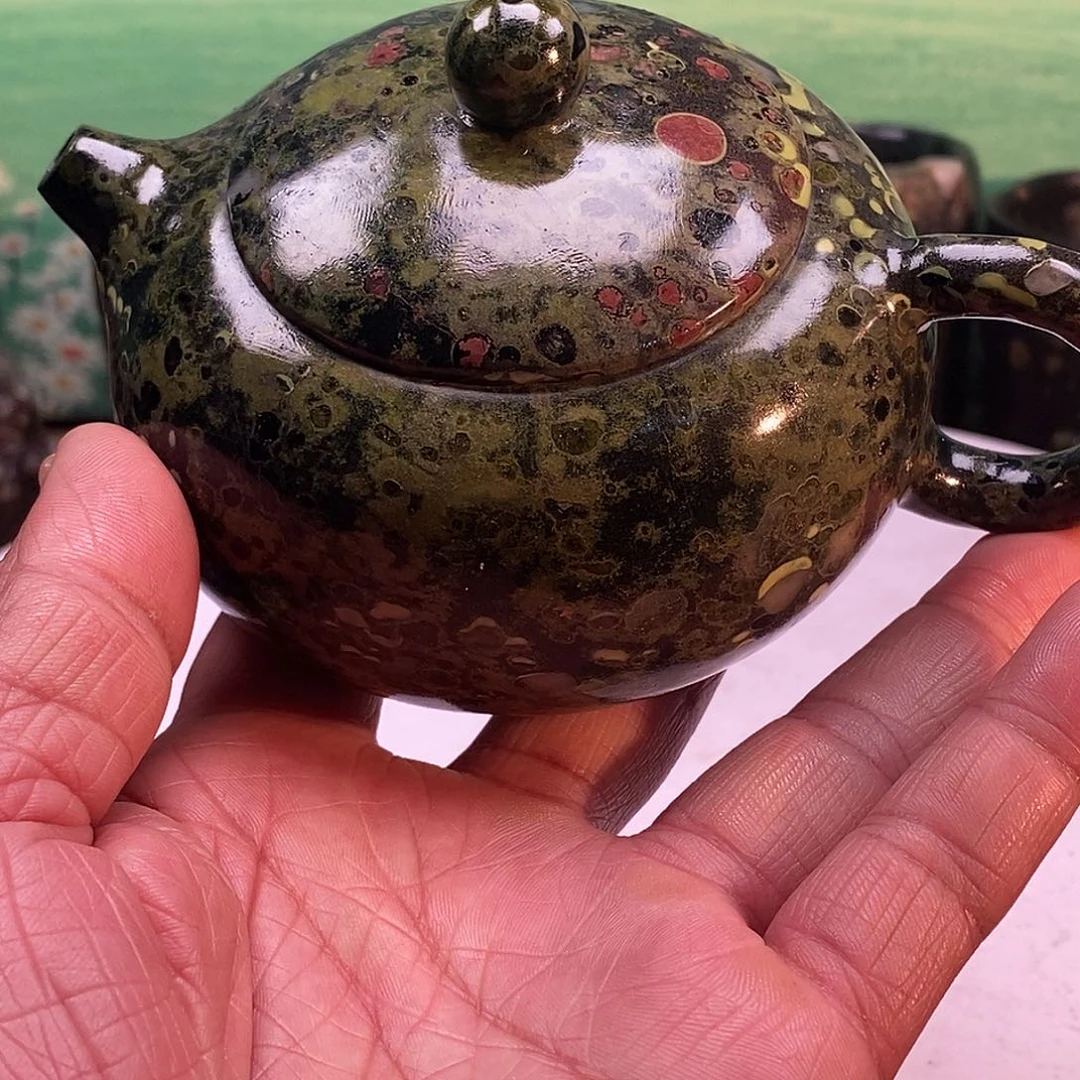 奢上奢梅花玉茶壶茶杯