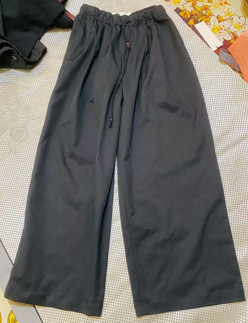 【4】【特价不支持退换】韩系气质时尚松紧腰显瘦阔腿休闲裤女