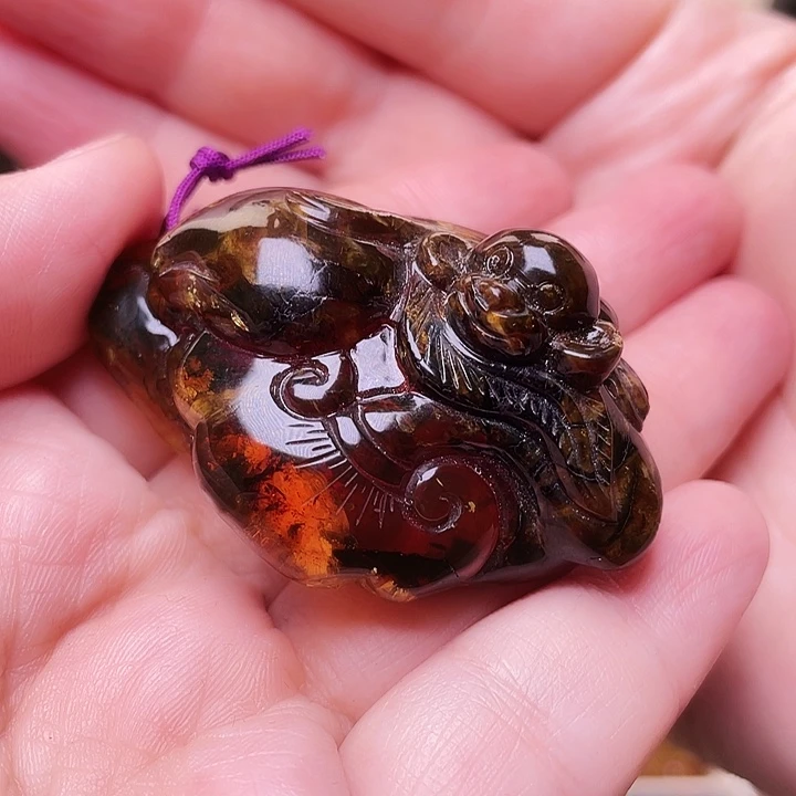 琥珀未镶嵌裸石抚顺琥珀-34