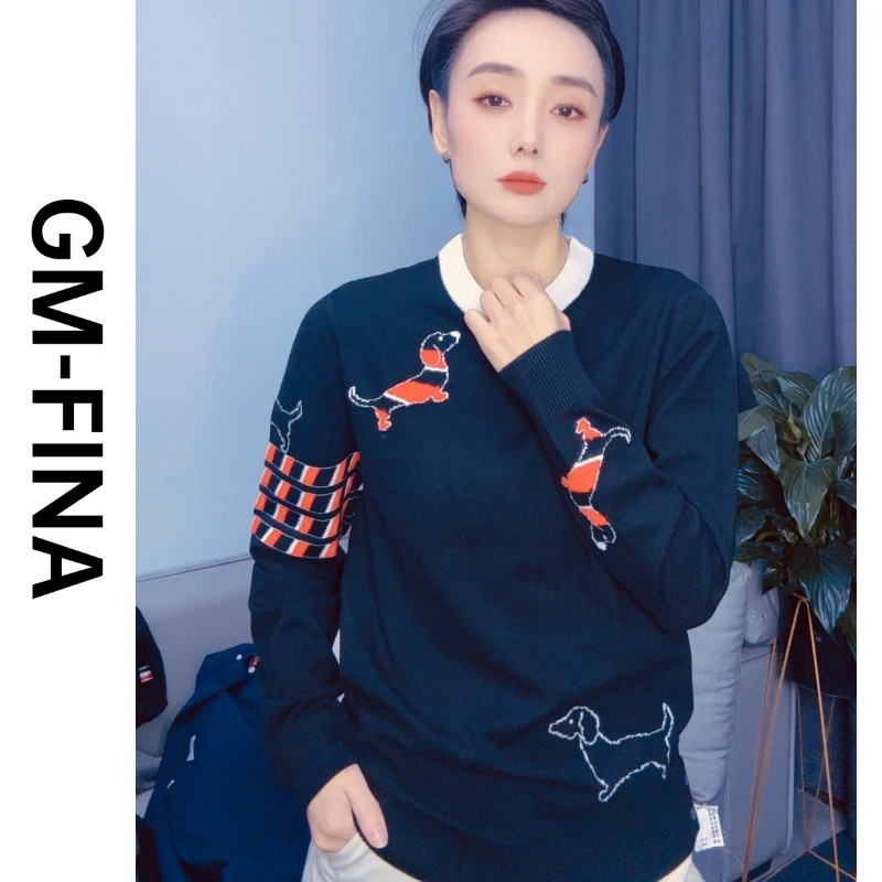 GM-FINA男士毛衣秋冬新品时尚圆领修身打底衫线衣1106