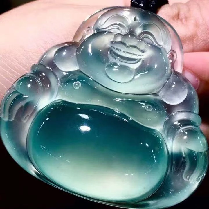 天然缅甸A货翡翠佛公