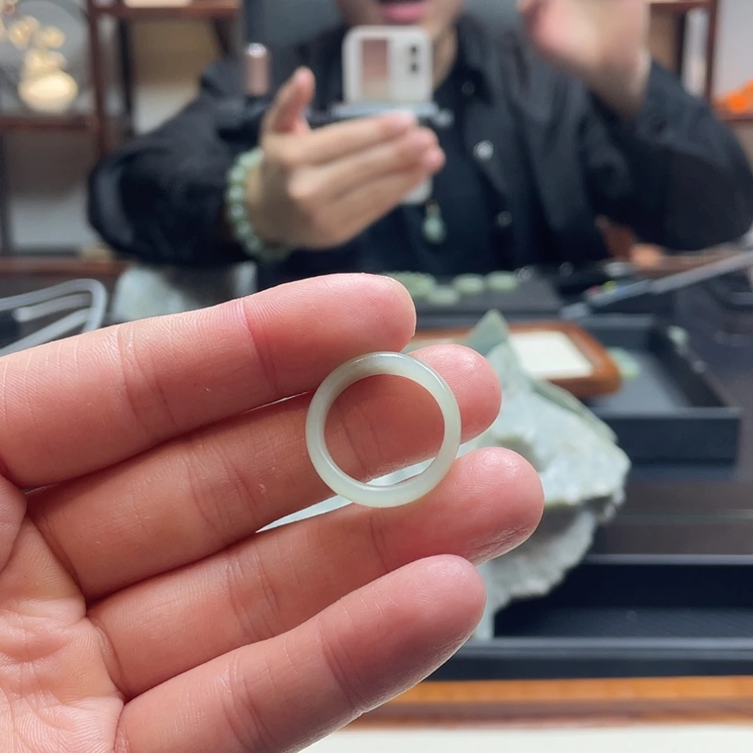 @***~和田玉（青玉）未镶嵌戒指