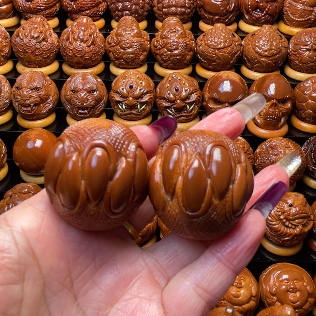 橄榄核把件橄榄球