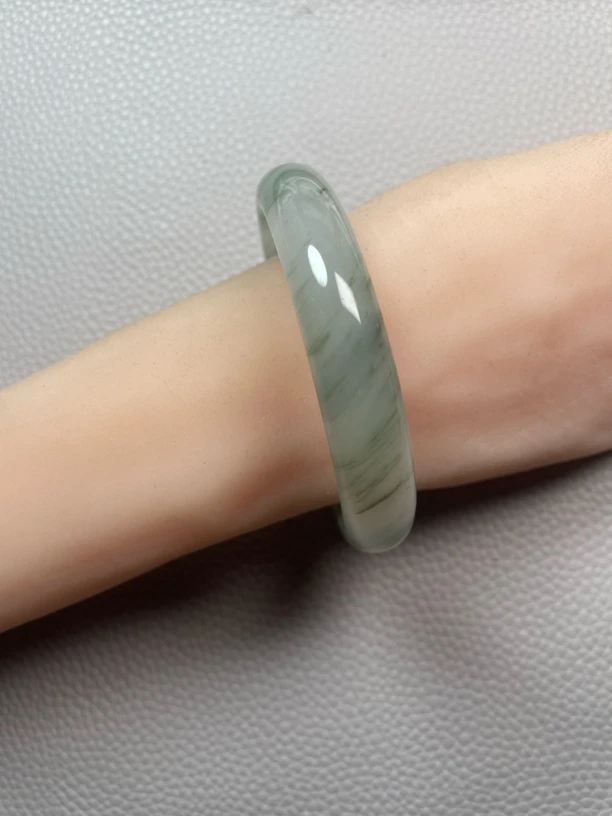 139号A-圈口61-62-天然玉石-正品保障，天山翠，冰翠，雪翠