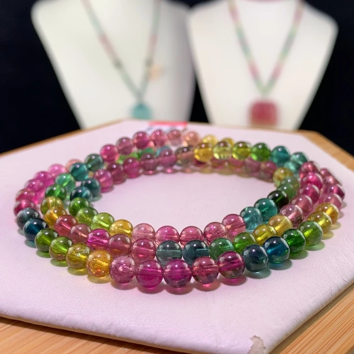 双色碧玺手链未镶嵌