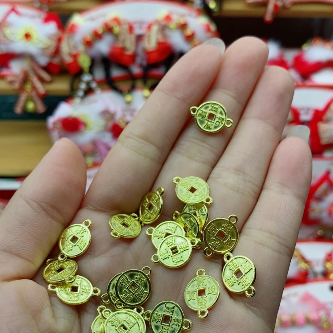合金双孔铜币吊片 50克