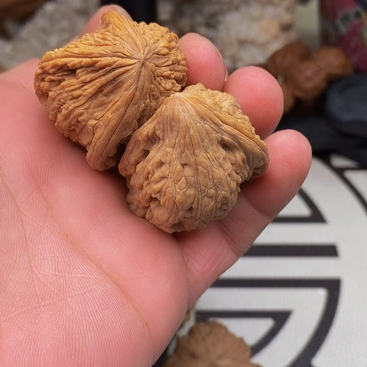 桃核把件起野生狮子头异形