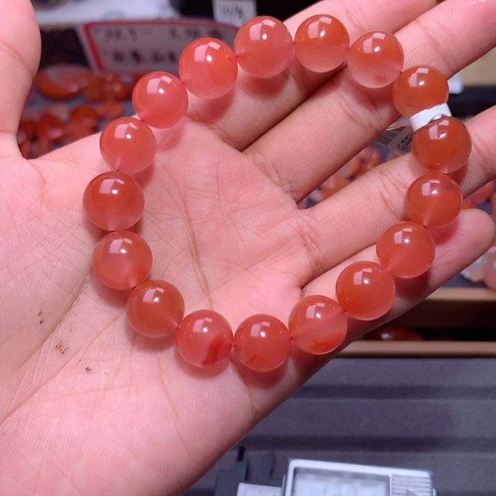 南红玛瑙未镶嵌南红保山冰粉紫手串