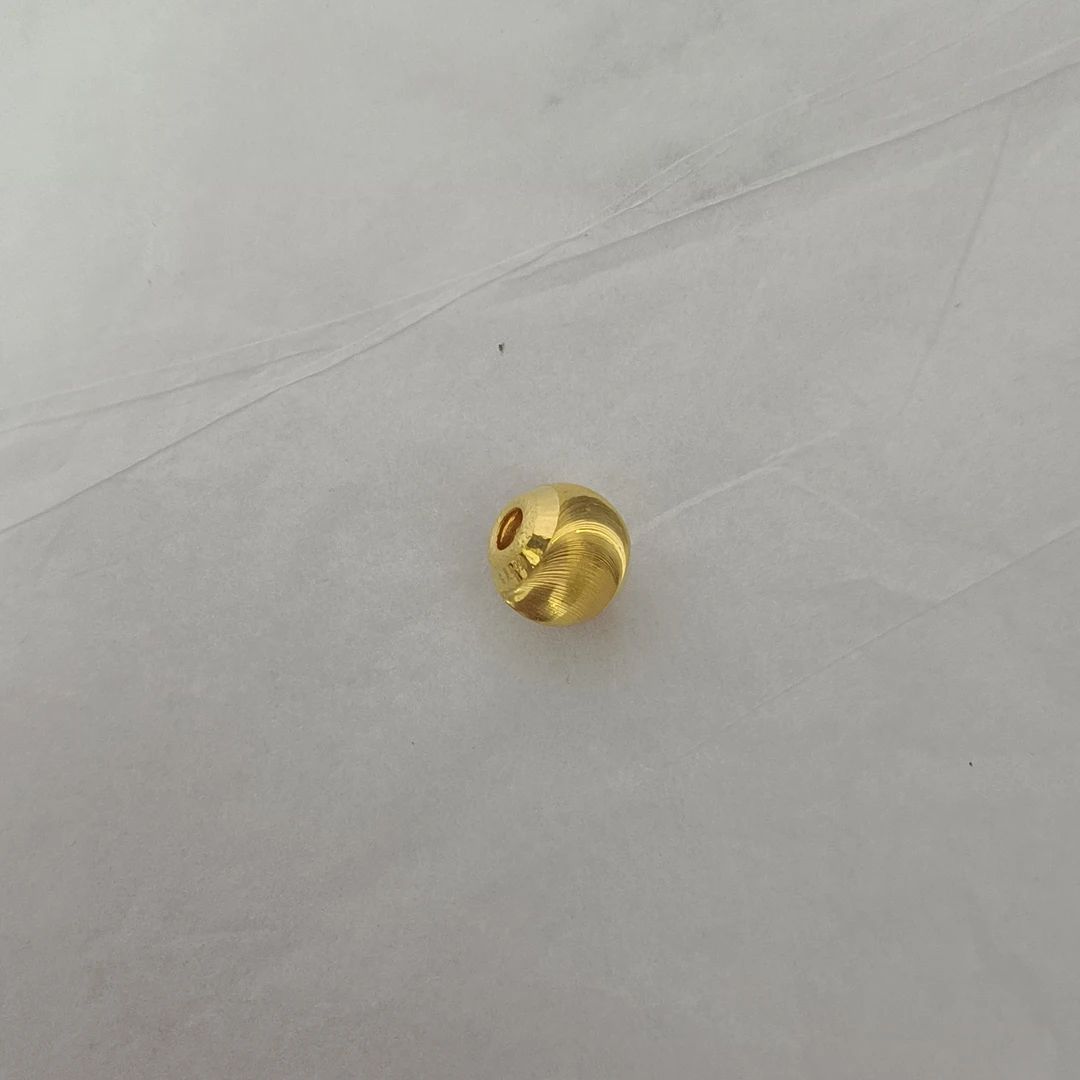 猫眼金珠路路通 999足金黄金硬金转运珠轻奢时尚手工百搭小众简约