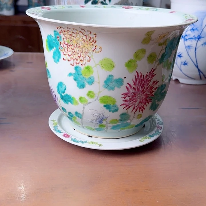 1***8粉彩金钟微瑕888888