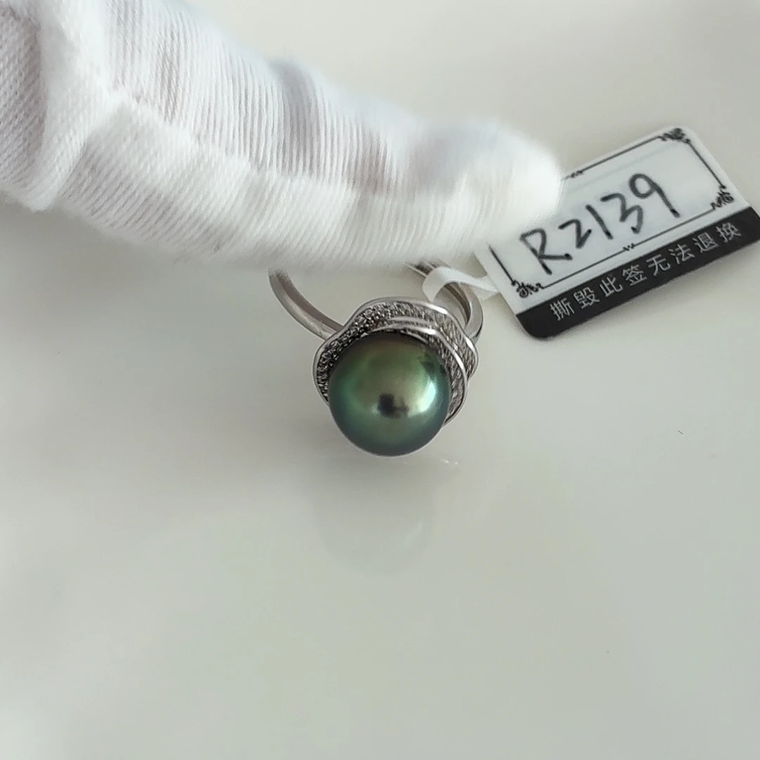 海水珍珠银S925镶嵌戒指