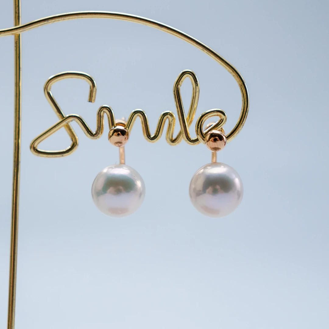 10-11mm淡水珍珠乔妹款银S925耳饰-多样性发一