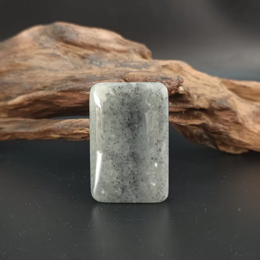 Q和田玉青花无事牌吊坠0504