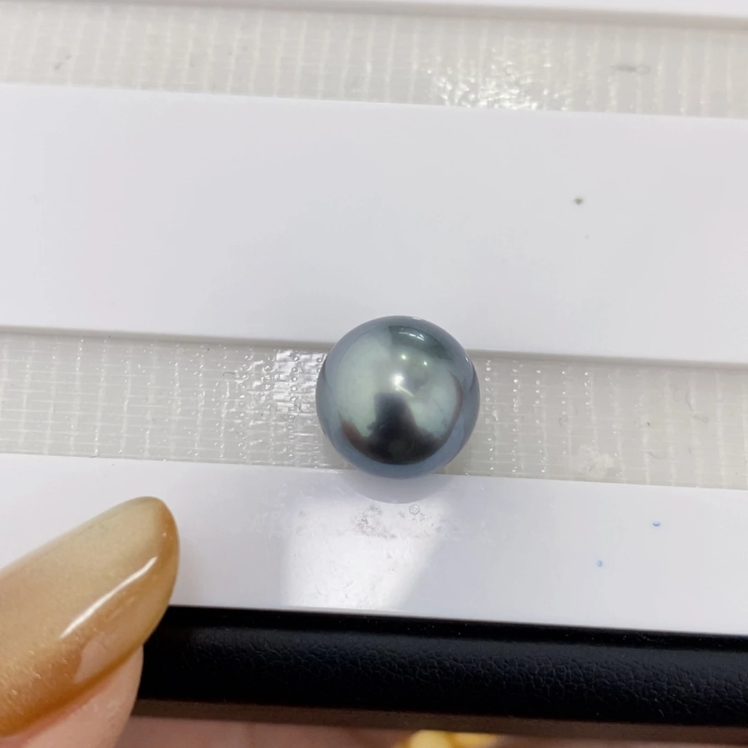 海水珍珠裸珠11/12MM铂金灰1颗 不退换