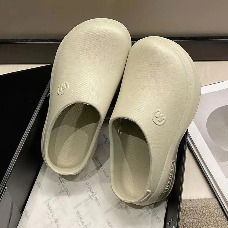 增高厨师鞋一体拖鞋厚底包头外穿新款轻便户外厚底女休闲运动凉鞋