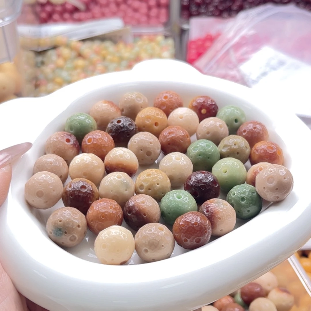 白玉菩提吊坠c13mm22颗。干磨 月球