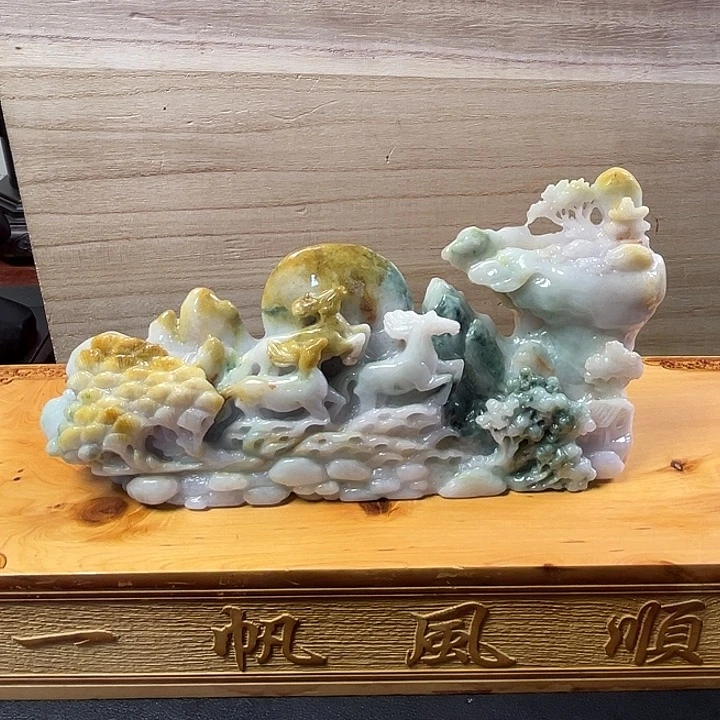 用***5翡翠未镶嵌摆件翡翠