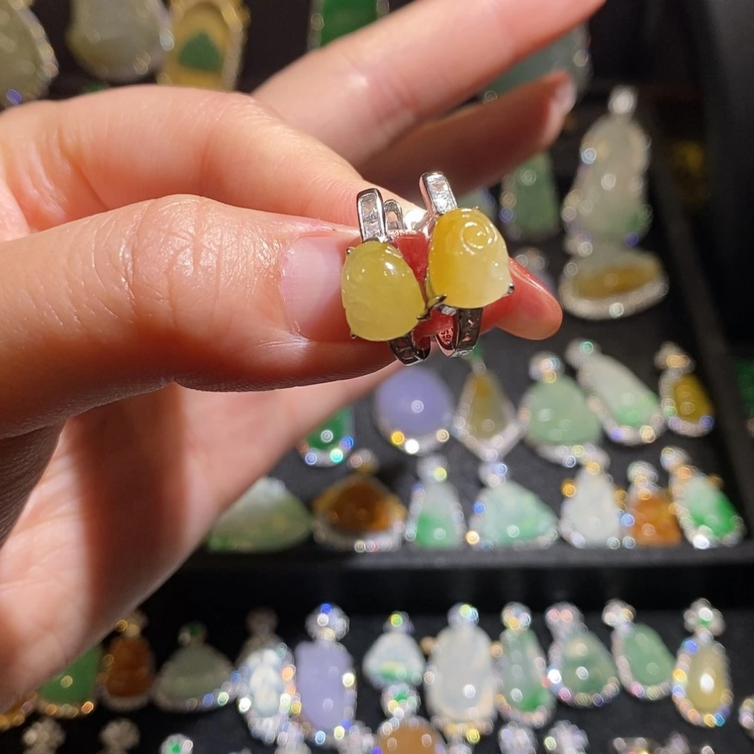 颈饰银S925镶嵌翡翠天然翡翠