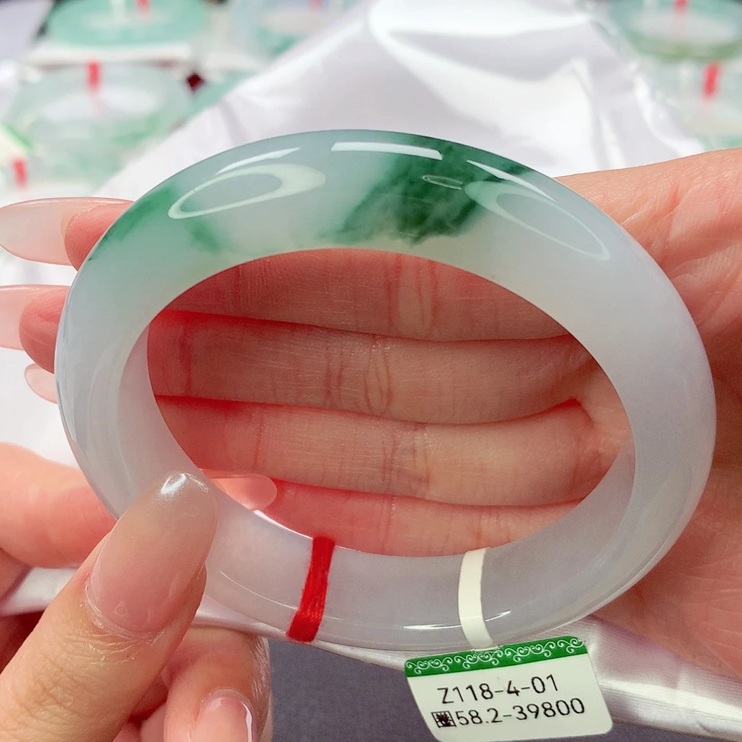 翡翠未镶嵌手镯缅甸天然a货翡翠手镯