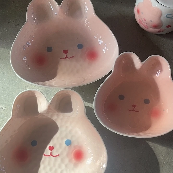 稻谷壳兔子盘两个 手柄一个