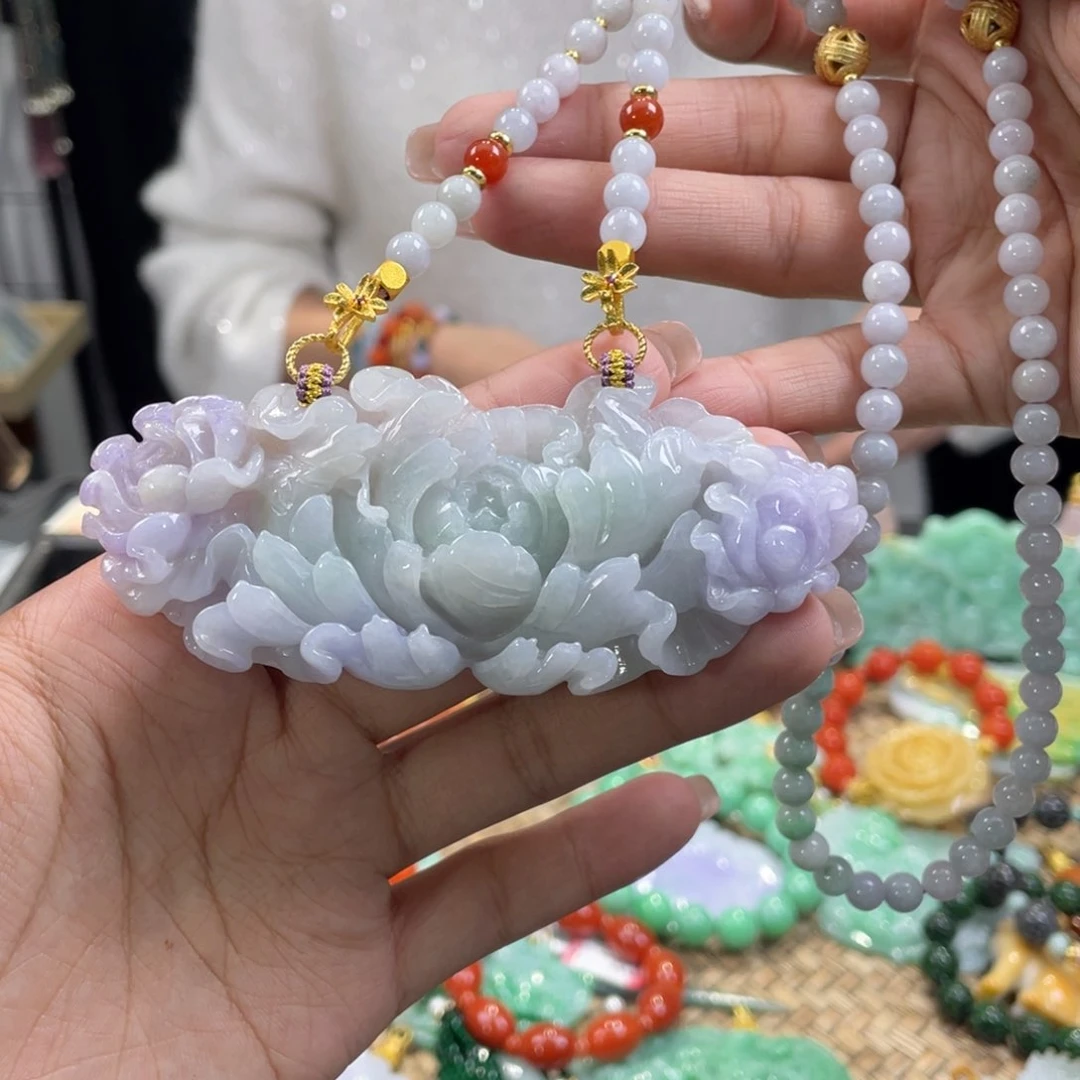 翡翠颈饰未镶嵌代编织