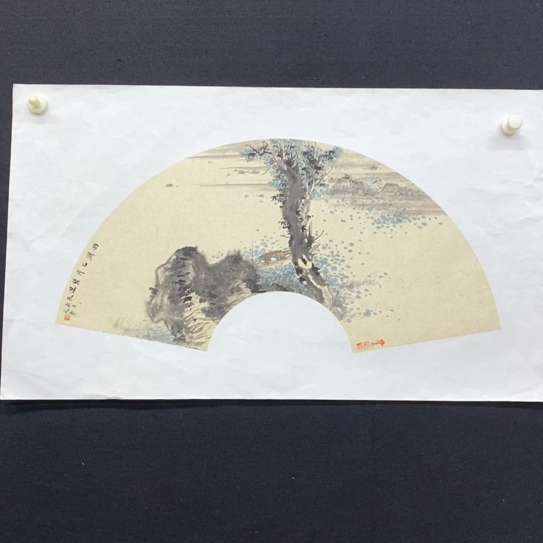 国画手绘国画，仿古山水，江天泰