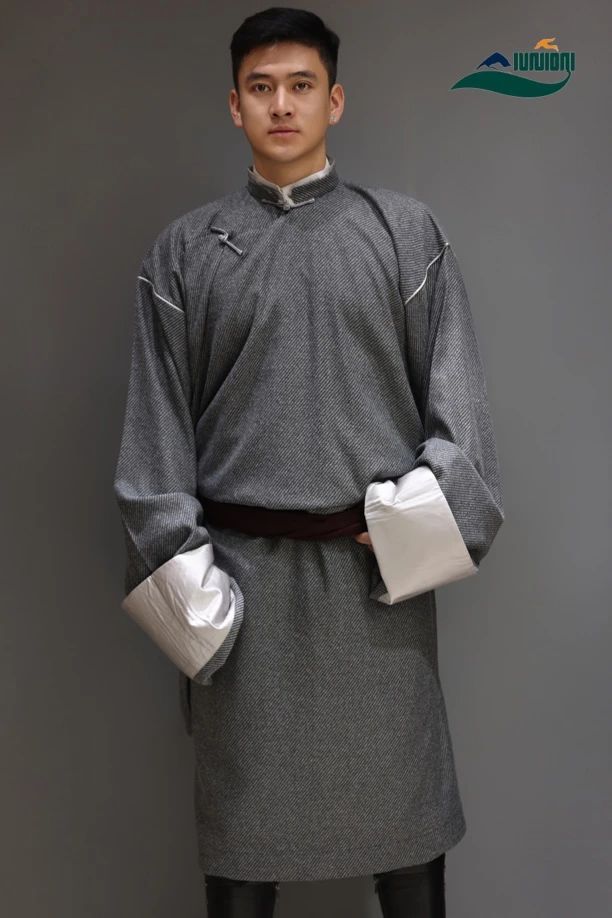 厚款纯色提花中袖斜领做旧唐装套头服装秋季圆领立领复古