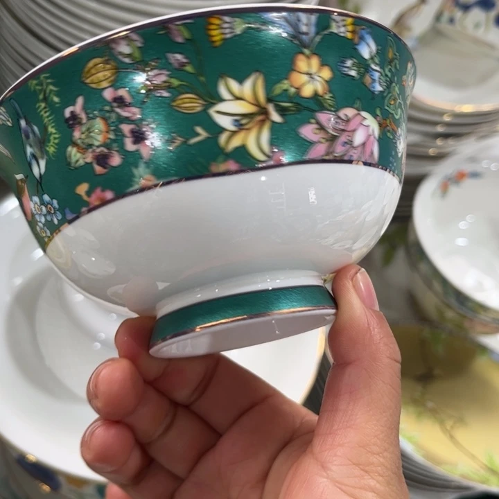 瓷片小资高脚腕六个4.5寸